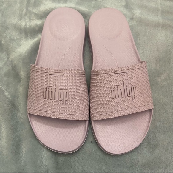 New! Fitflop iQushion slides soft lilac purple - Picture 3 of 8